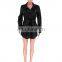 Women Long Sleeve Faux Leather Jackets Tie Belt Waist Streetwear Coats Ladies Fashion PU Shirt Jacket