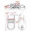 Motorcycle Foot Peg Clamps Crash Bar Footrests passenger foot pegs For Harley Honda Triumph
