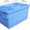 Stackable Logistic Plastic Crate Tote Box with Lid