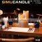 LED battery operated candle with moving wick and USA, EU patent