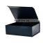 Deep navy blue color bulk packaging rigid recyclable gift packing box with magnetic lid