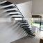 Australia Custom Black Finish Steps Stairs Floating Staircase Minimalist Design