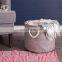 gray fashion customized fabric washing laundry storage basket for home clothes kids toys used