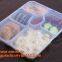 6 compartment plastic food storage Microwave Freezer Safe Plastic Disposable lunch box,Fast food container disposable ta