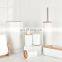 Modern European Style Household 6 Pieces Bamboo Lid Plastic Bathroom Sets Luxury Bathroom Accessories for Hotels