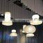 Retro Japanese Indoor Pendant Light White Rice Paper Ceiling Hanging Lamp Home Restaurant Decorative LED Chandelier