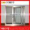 golden color aluminum sliding window with fly screen with touch lock