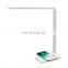 LED Table Desk Lamp QI Wireless Charging With Calendar Temperature Alarm Clock Eye Protect Reading Light