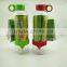 Colorful plastic clear fruit juice drinking bottle, juice water cup