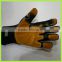 OILFIELD & GAS TPR IMPACT SAFETY GLOVES / COW SPLIT LEATHER FULL PALM / IMPACT RESISTANCE EN388 CERTIFIED GLOVES