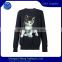 Crew Neck Men Custom Made Print Animal Design Sweatshirt with Cat Print