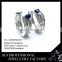 2015 new design cheap white gold plated Sterling Silver Cherry Hearts Tanzanite CZ hip hop earrings for girls SLS jewelry