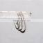 Latest diamond 10k white gold hoop earring three layer fashion design jewelry