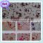 Hot sale flower printed glitter pu leather for wallcovering