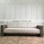 rustic style two seats vintage wooden sofa
