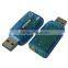 Blue USB 5.1 Channel Audio Adapter / Sound Card Adapter Mono Channel
