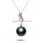 Attractive Fashion Black Pearl Pendant Necklace FQ-1201