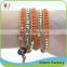 Popular leather cord with gemstone bracelet imitation pearl with white glass beads beads 1 row                        
                                                                                Supplier's Choice