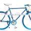 beautiful blue single speed fixie bike