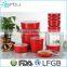 Clear Plastic Cylinder Food Container Set With Lid