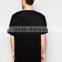 Men Longline Knitted T-Shirt 2015 China Manufacturer Wholesale Custom Black T Shirt