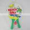 classic wooden beach tennis racket paddle ball play game set