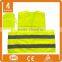 Reflective yellow safety vest with pouch