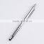 Promotional 2 in 1 colorful inside touch screen pen silver metal ball pen