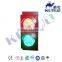 100mm led traffic lights signal with small lamp full ball red yellow green