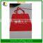 Custom red cotton bag with logo
