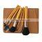 7pcs makeup brush set bamboo