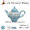 Delicate Ceramic Teapot Glazed Blue