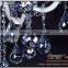 Fancy Vintage Retro Chandelier Light with Cut Blue Crystal Beads MDS36