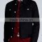 2016 Young men pure black jeans fashion winter jacket