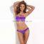 In Stock! RELLECIGA Jungle Jewel Fashion Bandeau Bikini Swimwear - Classic Solid Purple With 1/2 Mild Push-up Cup