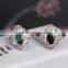 hot style rings 925 sterling silver ring inlaid natural tourmaline stone factory wholesale
