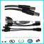 0.5M black 22awg 5.52.5mm y splitter dc cable