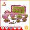 Newest lovely cute teapot pink flowers kids kitchen set