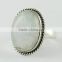 Fabulous White Rainbow Moonstone 925 Sterling Silver Ring, Gemstone Silver Jewellery, Silver Jewellery India