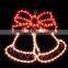 Outdoor Beautiful Carnival Lights Led Christmas Bells Pole Motif light Wall Decor for Outdoor