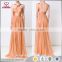 Latest designs wedding dress bridal gown sexy backless Blush orange halterneck ladies gown                        
                                                                                Supplier's Choice