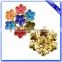 Custom Promotional 100% Pewter Flower Shaped Gold lapel pins