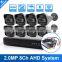 8CH CCTV DVR System 8CH 2MP Bullet Outdoor AHD DVR System Camera kit 8 Channel H.264 Waterproof IR CCTV Kit
