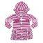 2016 kaiyo oem service long sleeve cotton stripe ruffle top ruffle coat with hat baby girls top design children clothing 2016