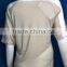 Lace pattern comfortable summer plain round neck t-shirt