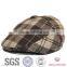 Checked pattern fabric wool ivy cap
