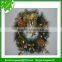 Good quality customized decorated christmas wreaths with colorful designs