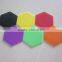 Hot selling silicone polygon coaster baking clean mat