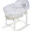 100% cotton colourful waffle moses wicker basket set basket stand
