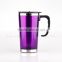Plastic Surface with Stainless Steel Inner Auto Travel Mug Cup for Hot Drinking